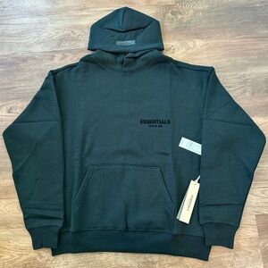 Fear of God ESSENTIALS Black Pullover Hoodie